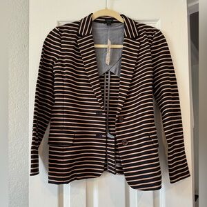 NEW WITH TAGS J.Crew Maritime Black and Nude Stretch Blazer- Size Small